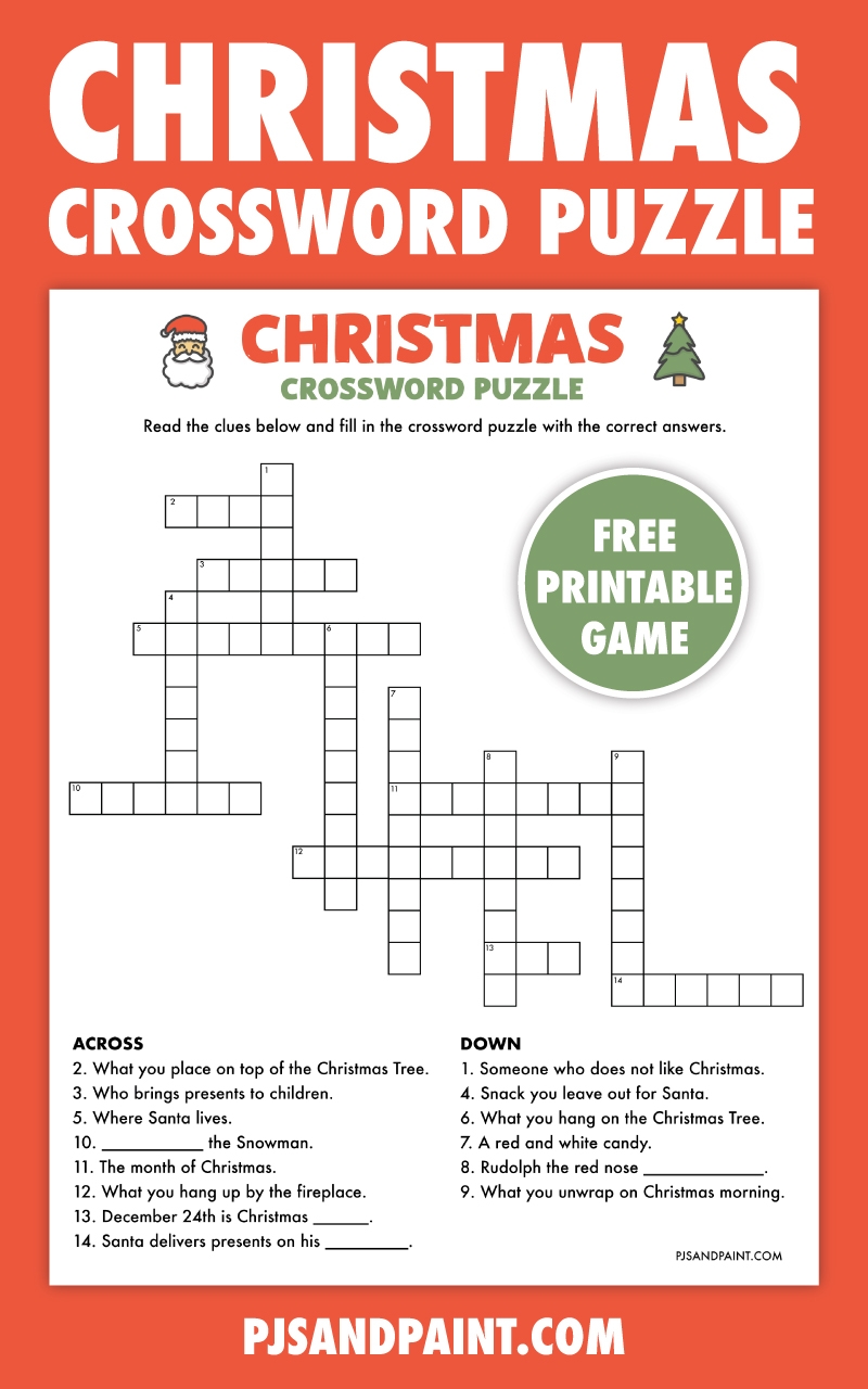 holiday crossword puzzles printable
