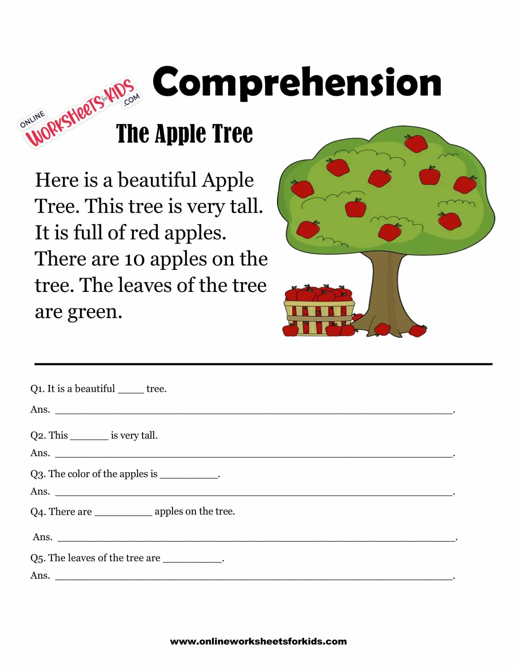 Free Printable Comprehension Worksheets For Grade 1 Worksheets Library
