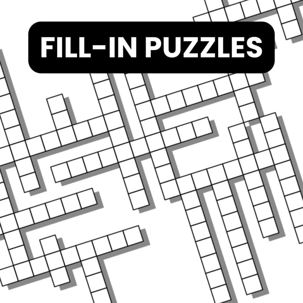 free fill in puzzles printable