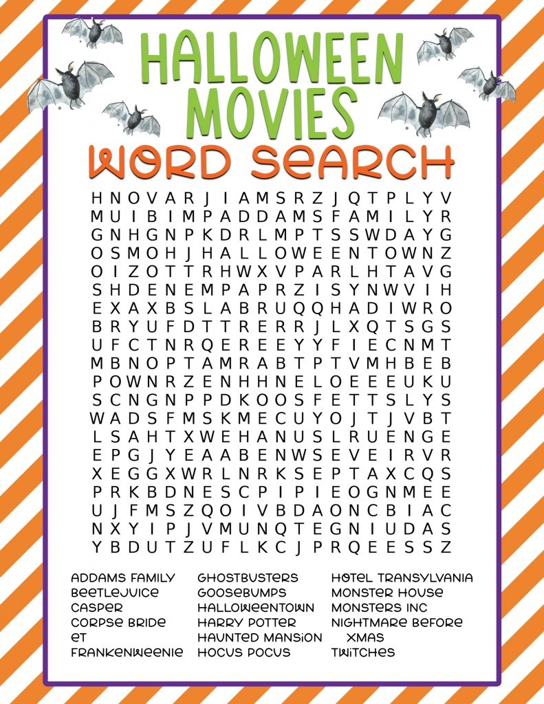 Free Printable Halloween Word Search Pineapple Paper Co
