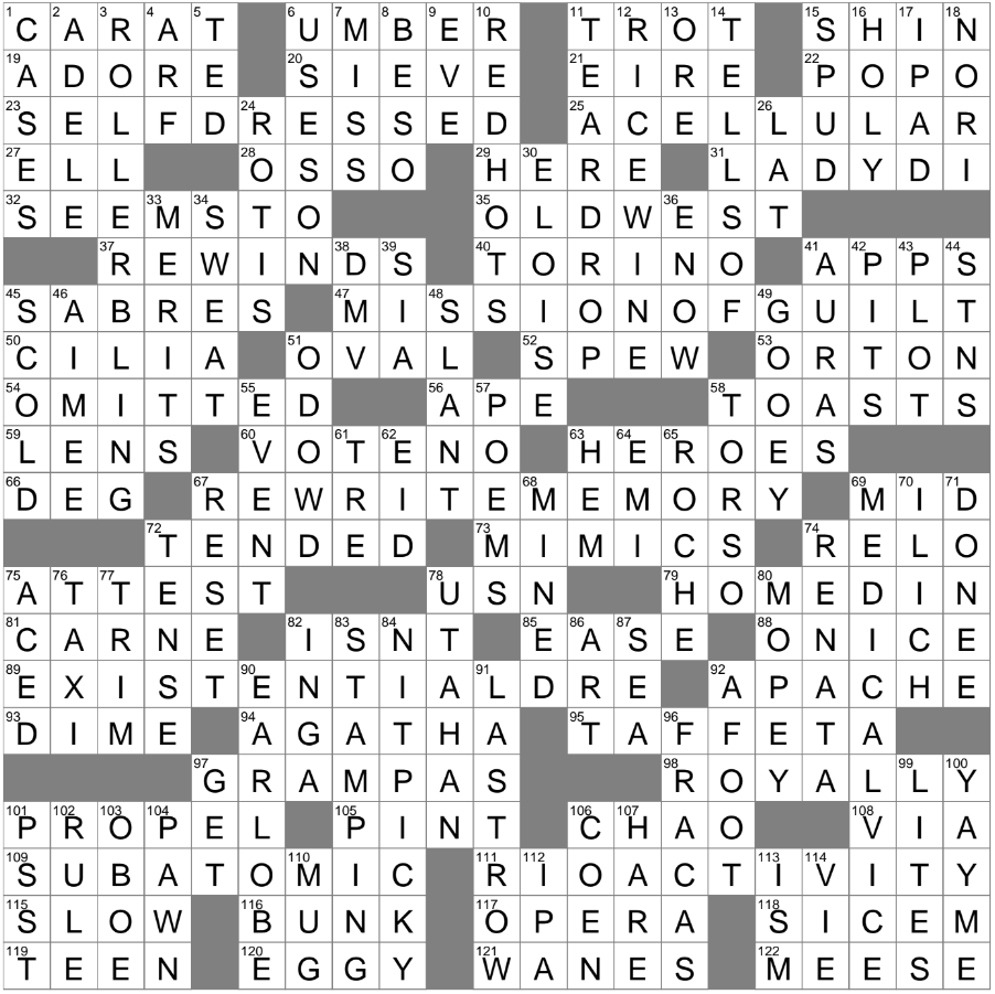 Free Printable La Times Crossword Puzzles Printable