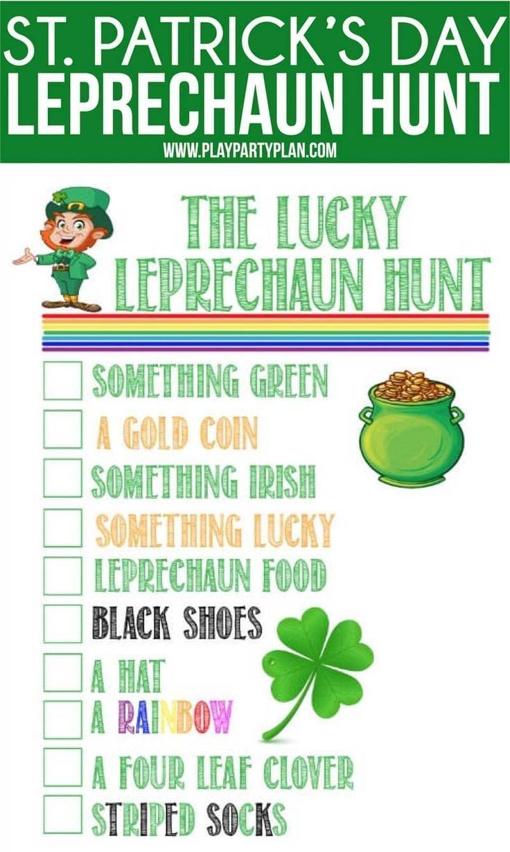 Free Printable Lucky Leprechaun Hunt Game