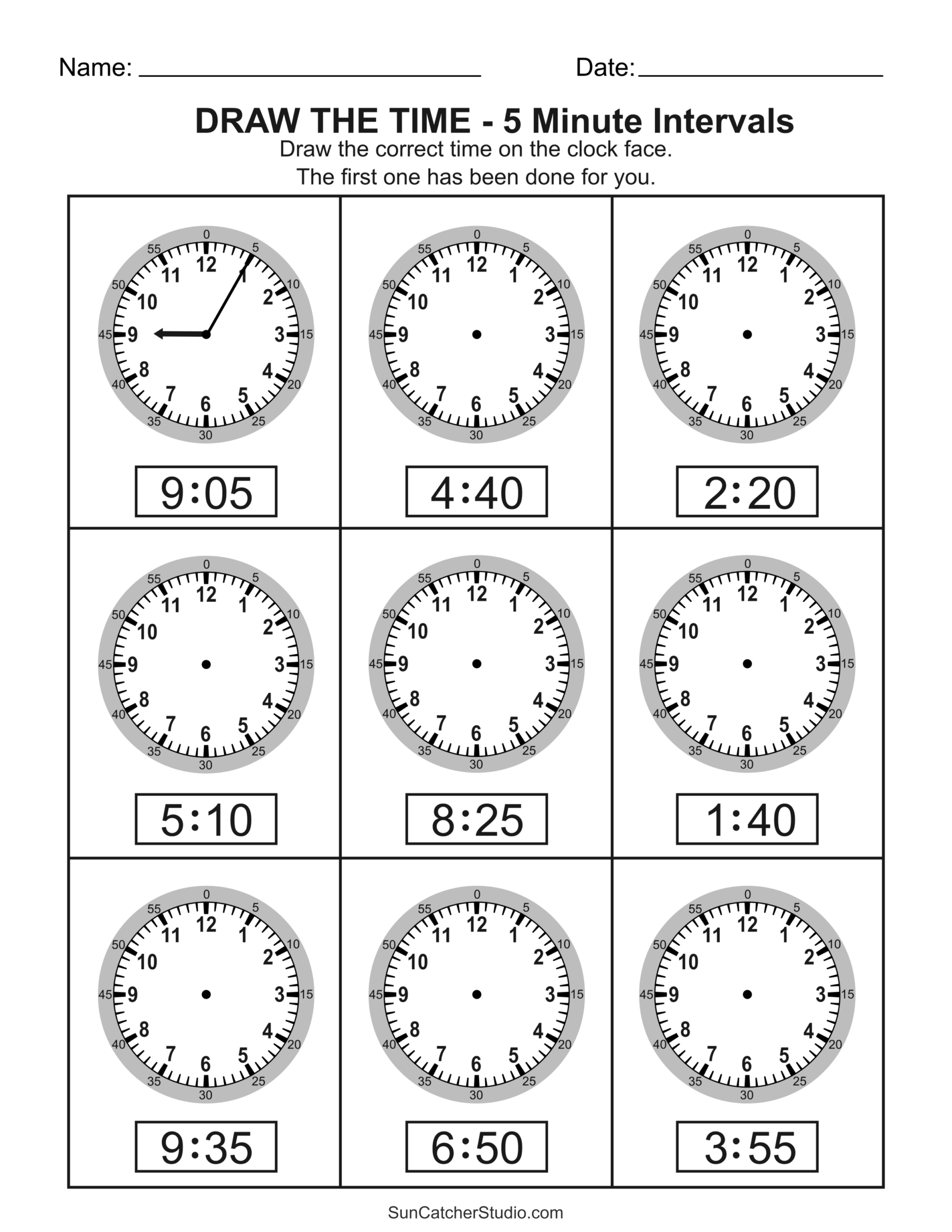 Free Printable Telling Time Worksheets Analog Clock Free Printables Lettering SVG Files Tools Apps