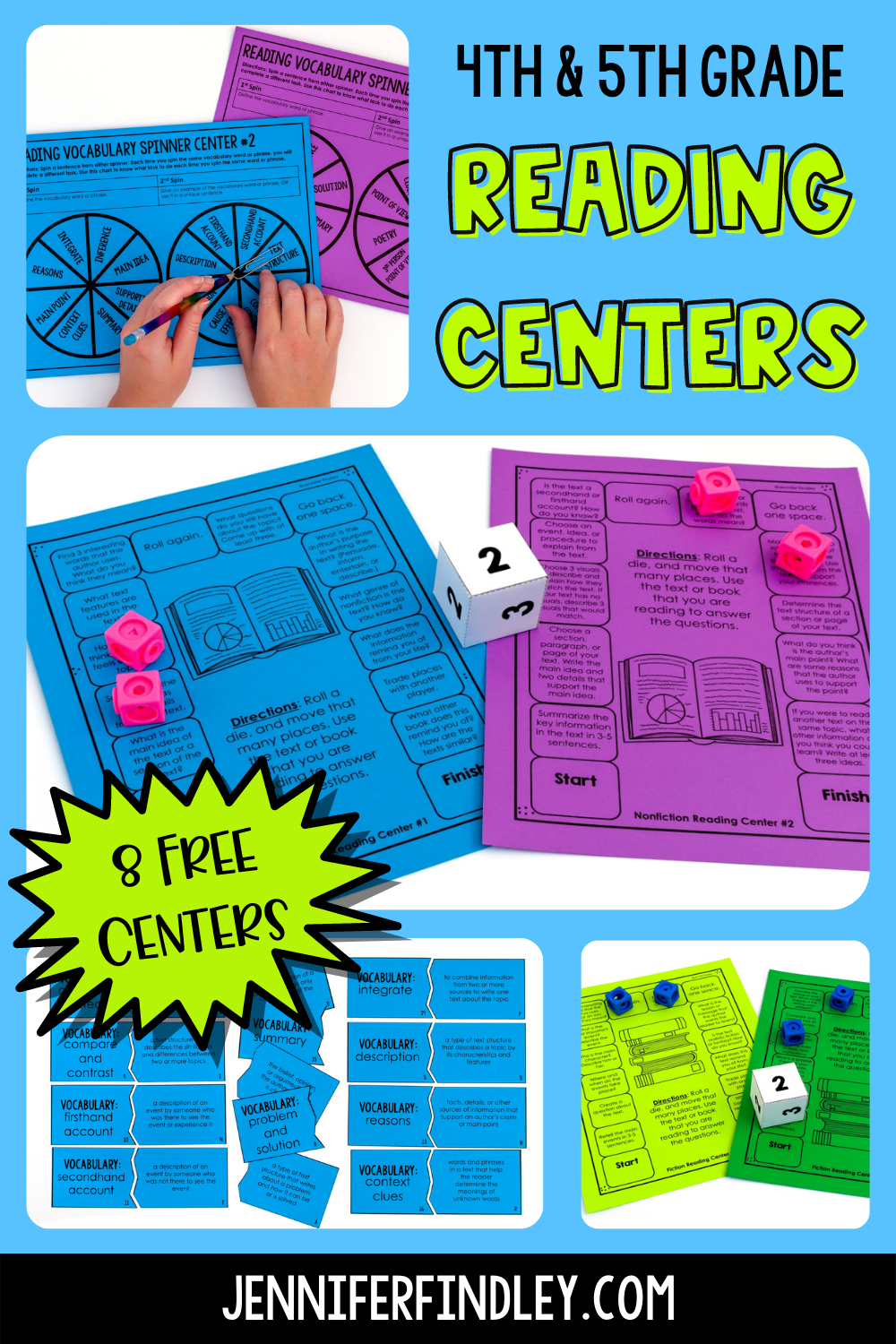 FREE Reading Games And Centers For 4th And 5th Grade Teaching With Jennifer Findley