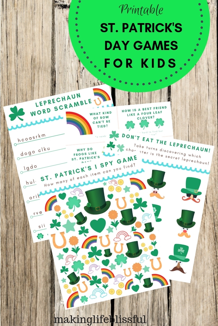 Free St Patrick s Day I Spy Game Printable Making Life Blissful