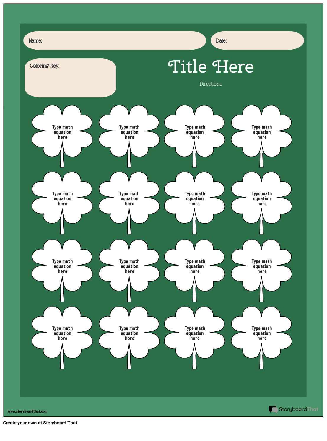 Free St Patrick s Day Worksheets Storyboard That