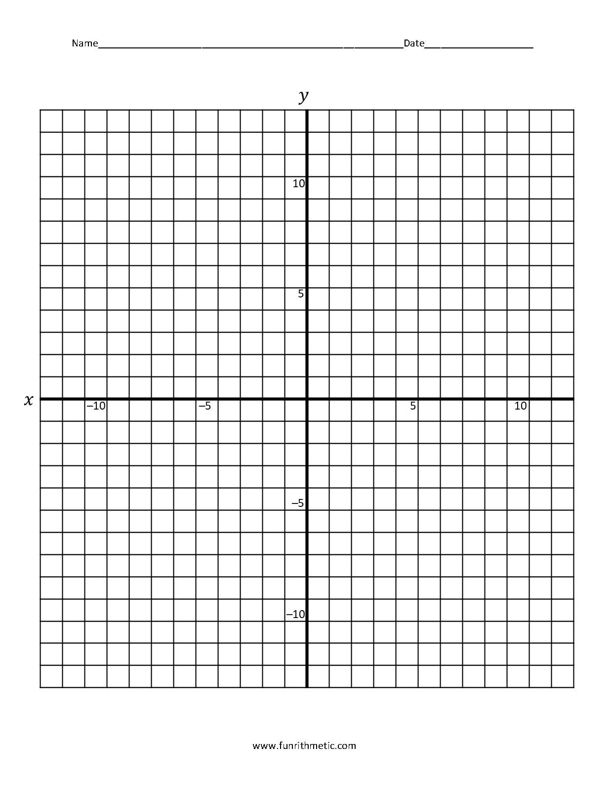 graph coordinate plane worksheet