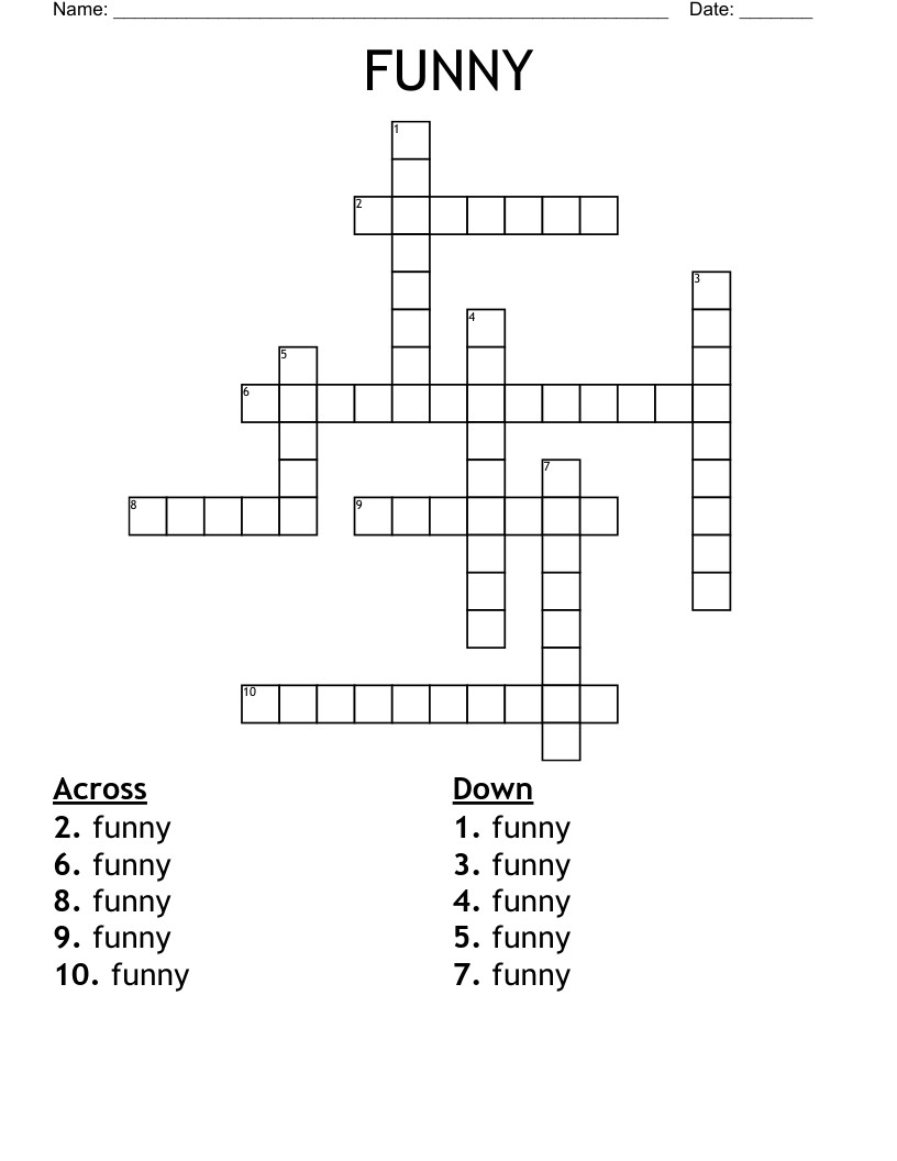 FUNNY Crossword WordMint