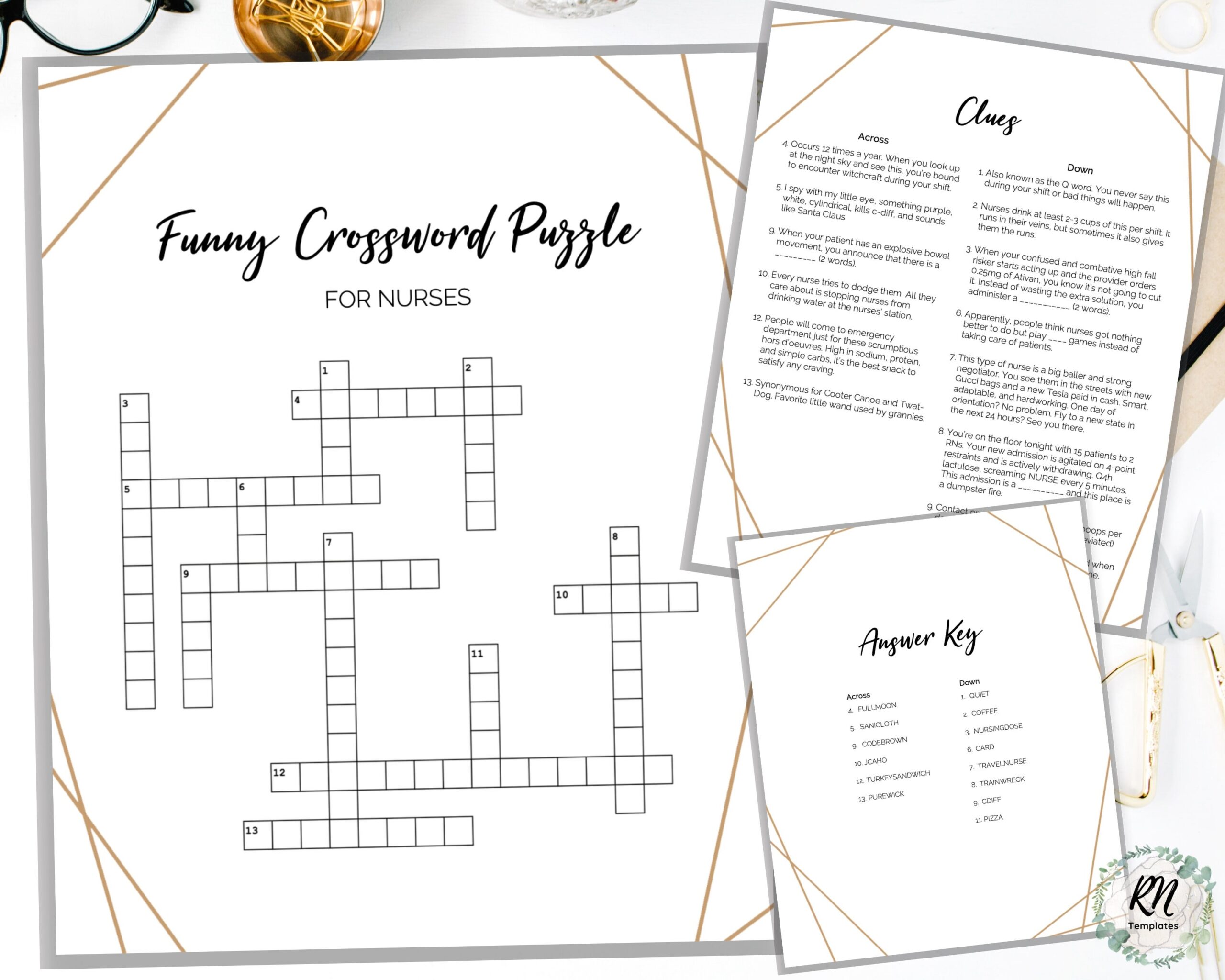 Funny Nurse Crossword Puzzle Nurse Word Game Nurse Jokes Instant Download PDF Etsy Funny Nurse Crossword Puzzle Nurse Word Game Nurse Jokes Instant Download PDF Etsy