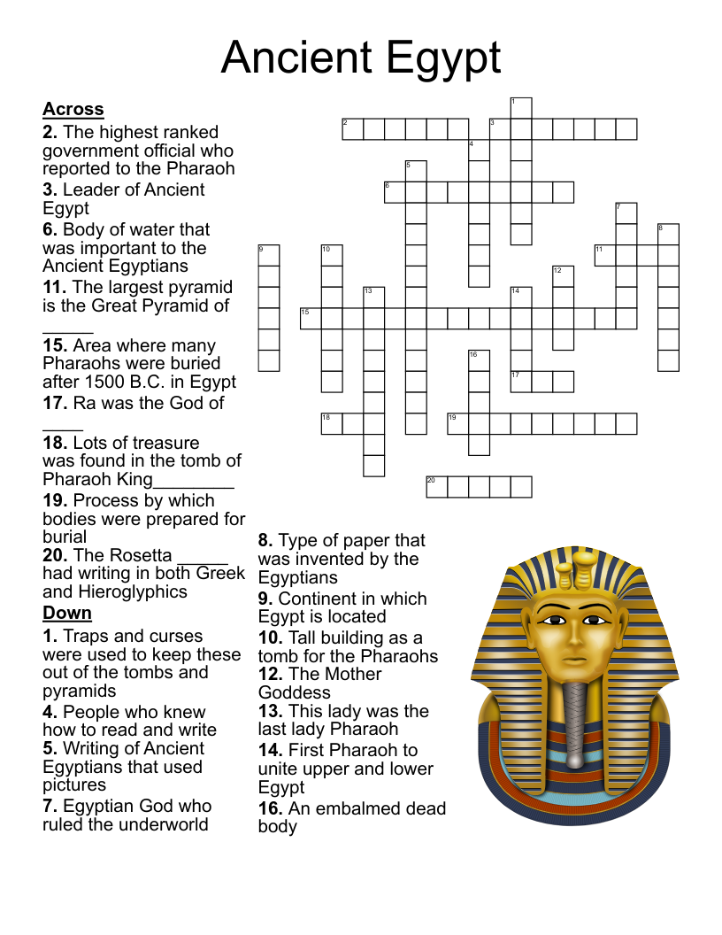 Geography Of Ancient Egypt Crossword WordMint