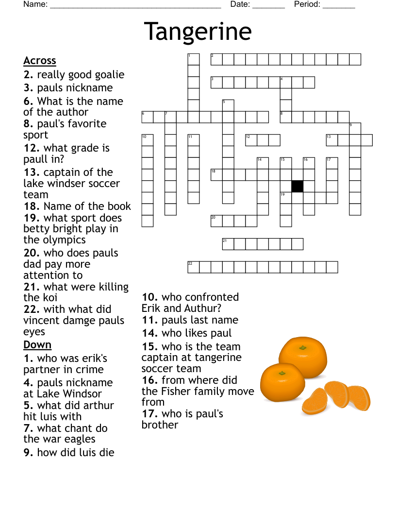 4th grade crossword puzzles