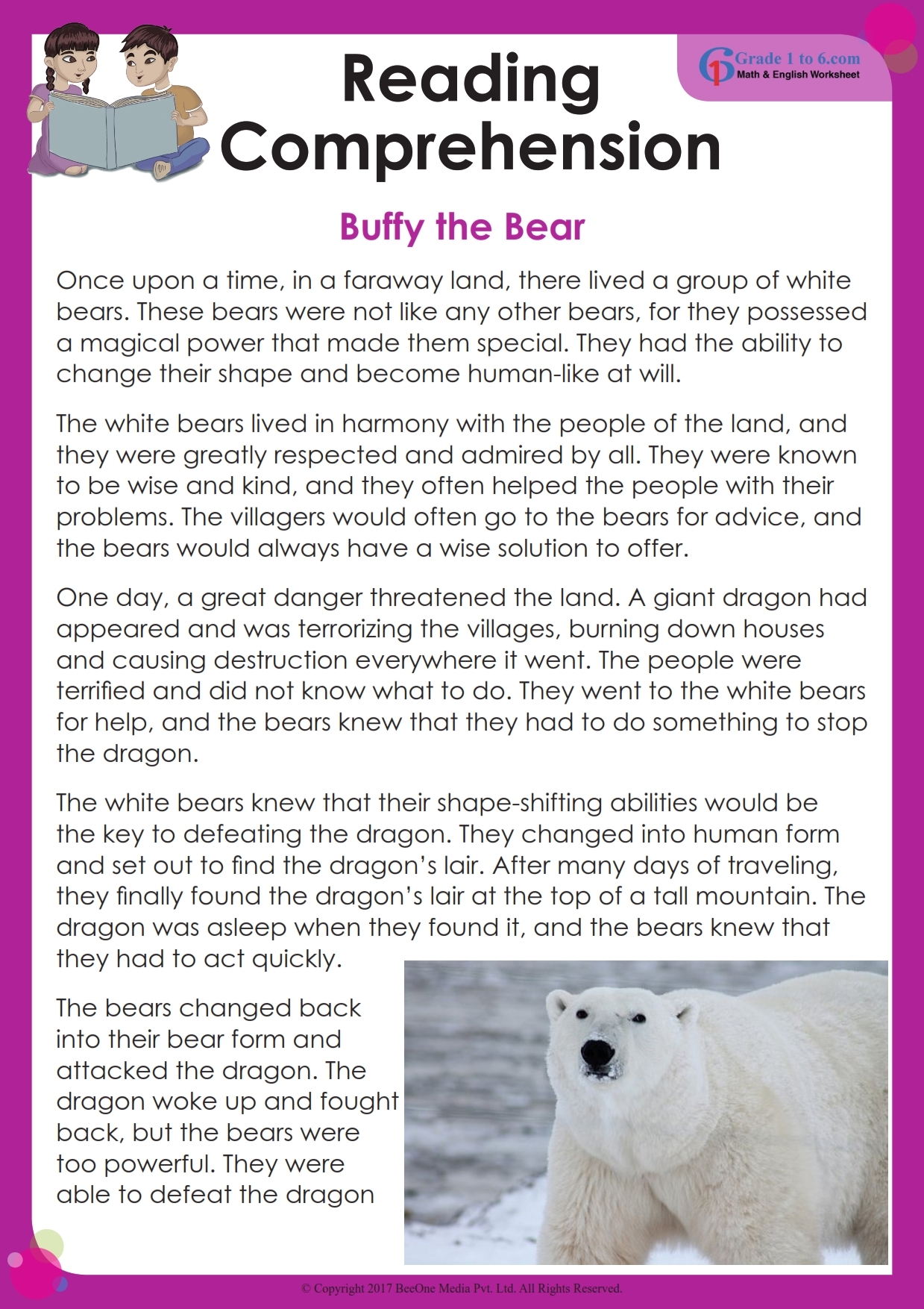 Grade 4 IB Reading Comprehension Grade1to6