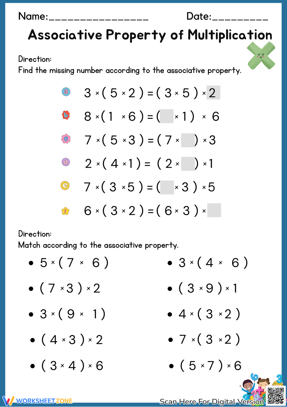 Grade 4 Properties Of Multiplication Worksheets Printable