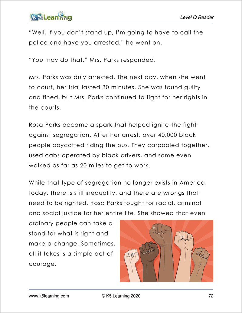 Grade 4 Reading Workbook Level Q K5 Bookstore