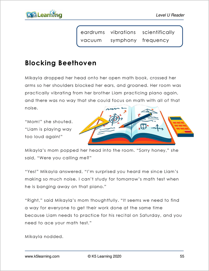 Grade 5 Reading Workbook Level U K5 Bookstore
