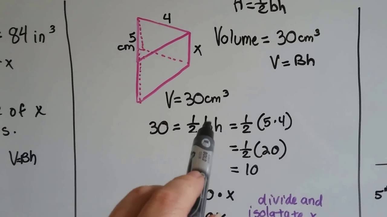 Grade 6 Math 13 3b Missing Measures For Volume Of Solid Figures YouTube