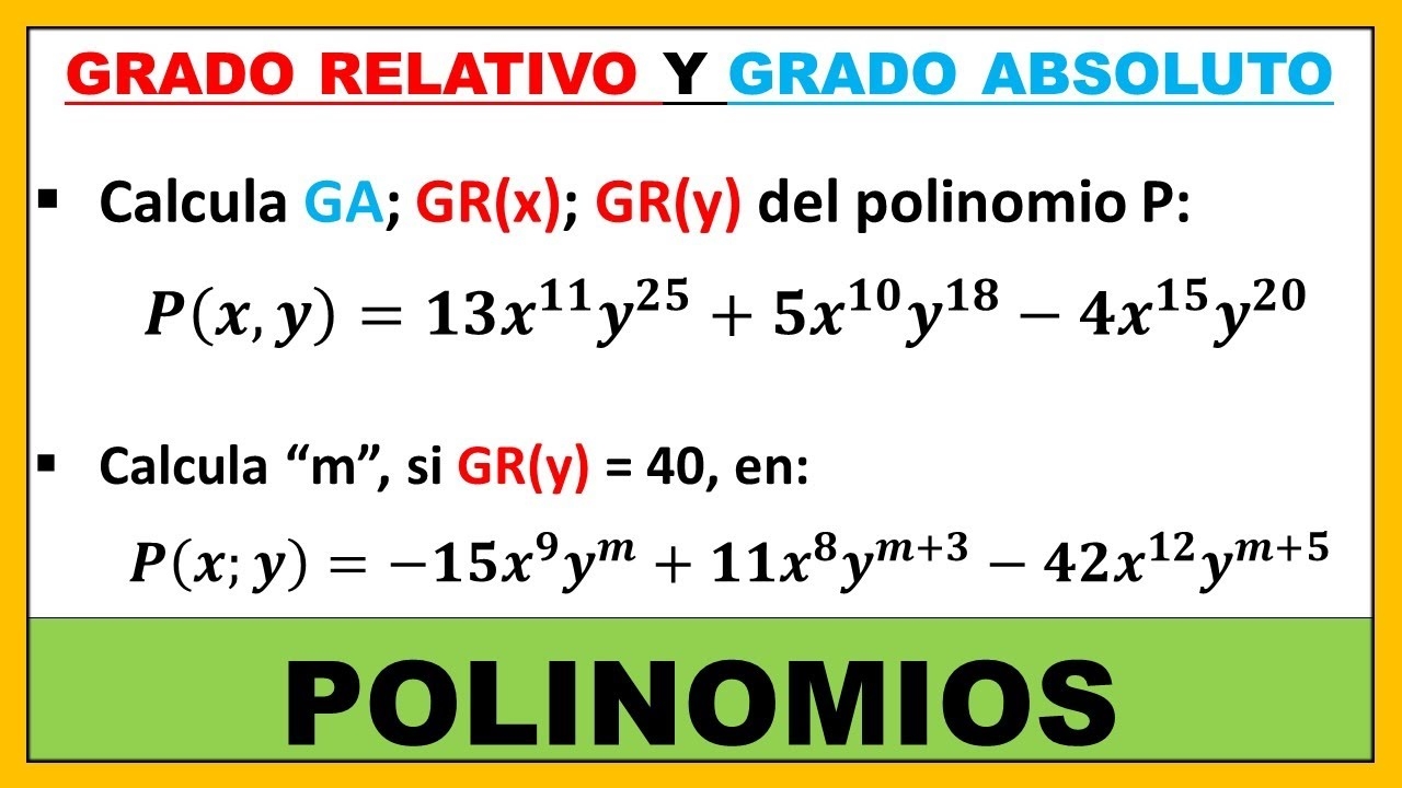 grado relativo de un polinomio
