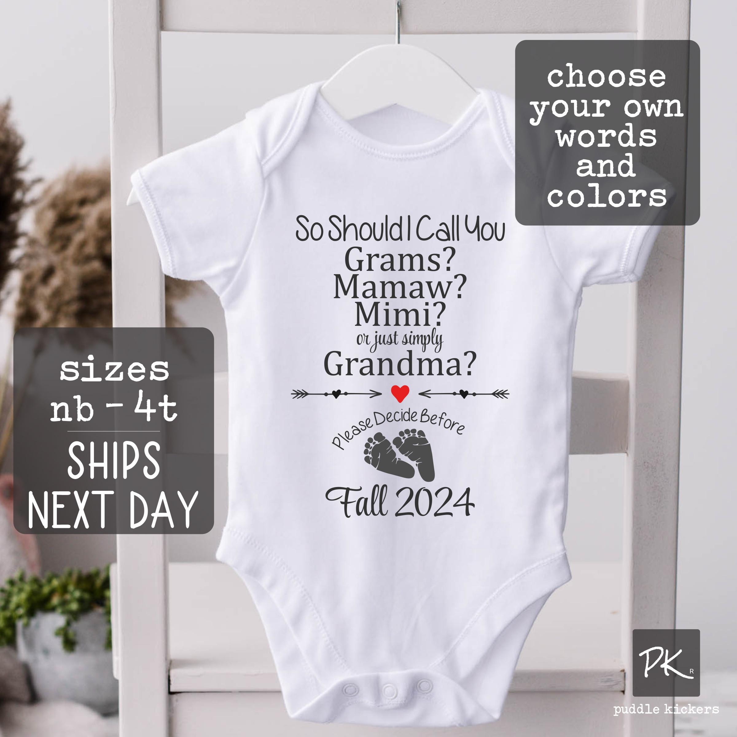 Grandma Pregnancy Reveal Onesie Should I Call You Grams Etsy