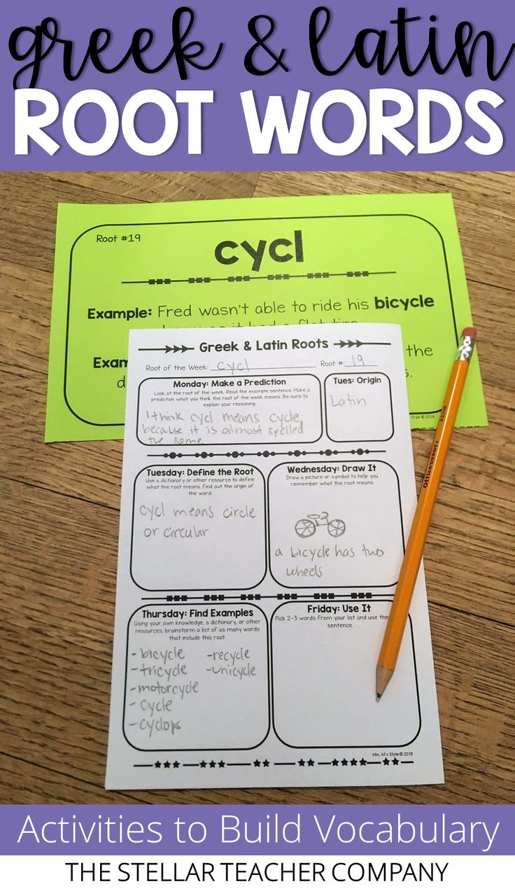 Greek And Latin Root Activities Greek And Latin Root Activities