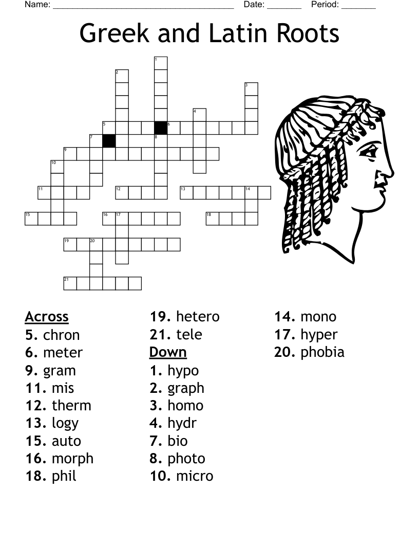 Greek And Latin Roots Crossword WordMint
