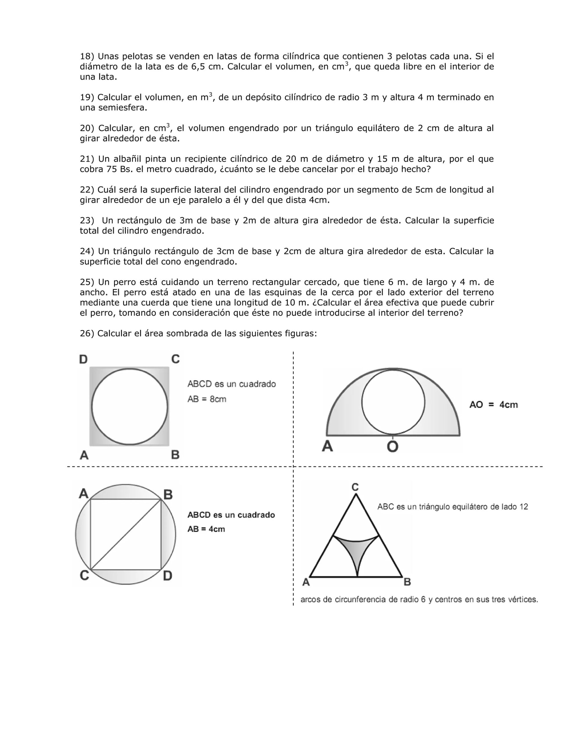 Gu A De Ejercicios rea Y Volumen PDF
