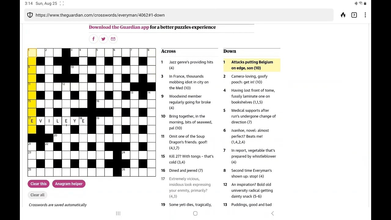 Guardian Everyman Crossword No 4 062 YouTube Guardian Everyman Crossword No 4 062 YouTube