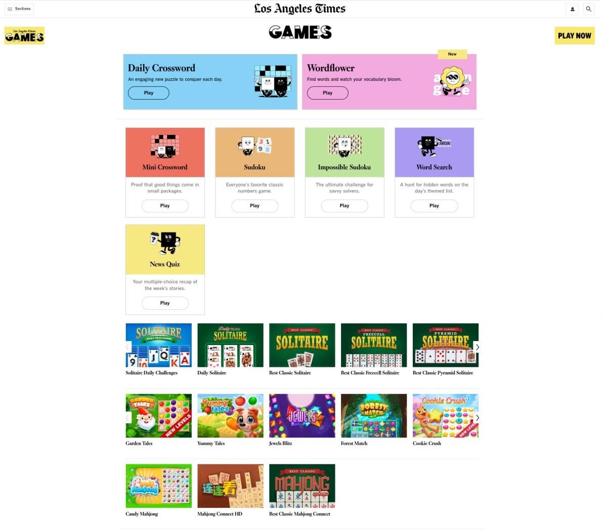 Have Some Down Time Check Out The Revamped L A Times Games Los Angeles Times