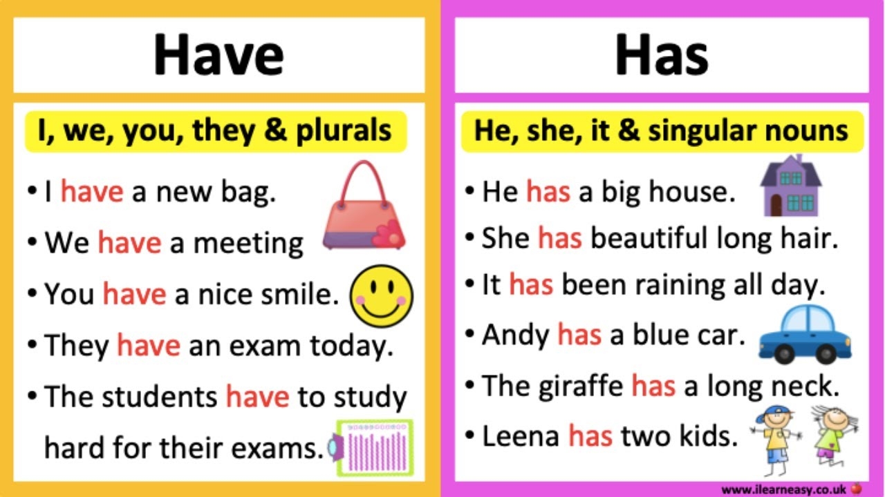 HAVE Vs HAS What s The Difference Learn With Examples YouTube