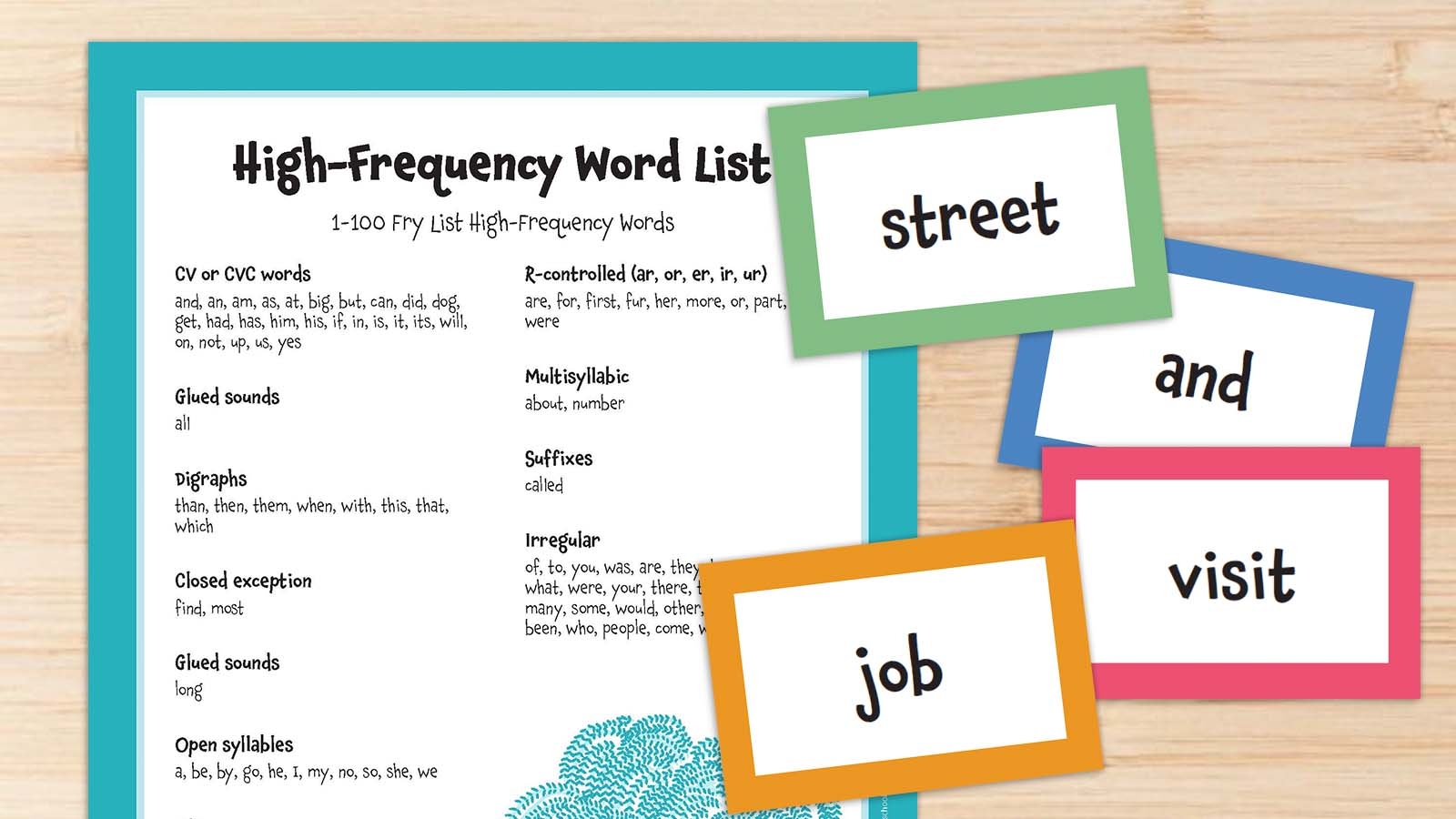printable high frequency words