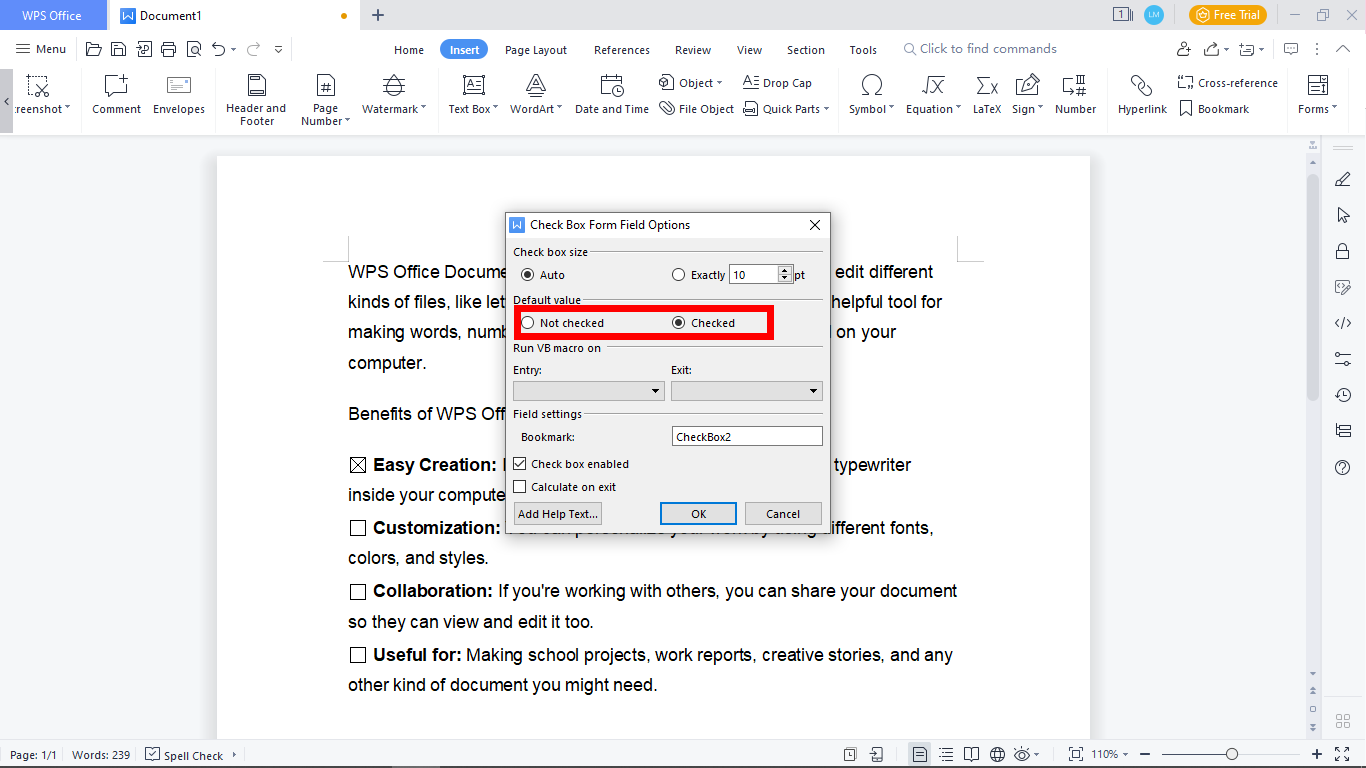 How To Create A Checklist In Word Using WPS Office Easy Way 