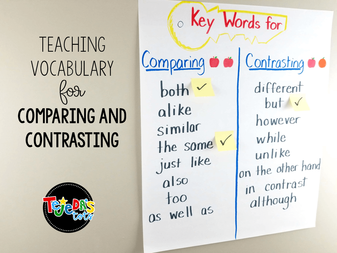 compare and contrast key words