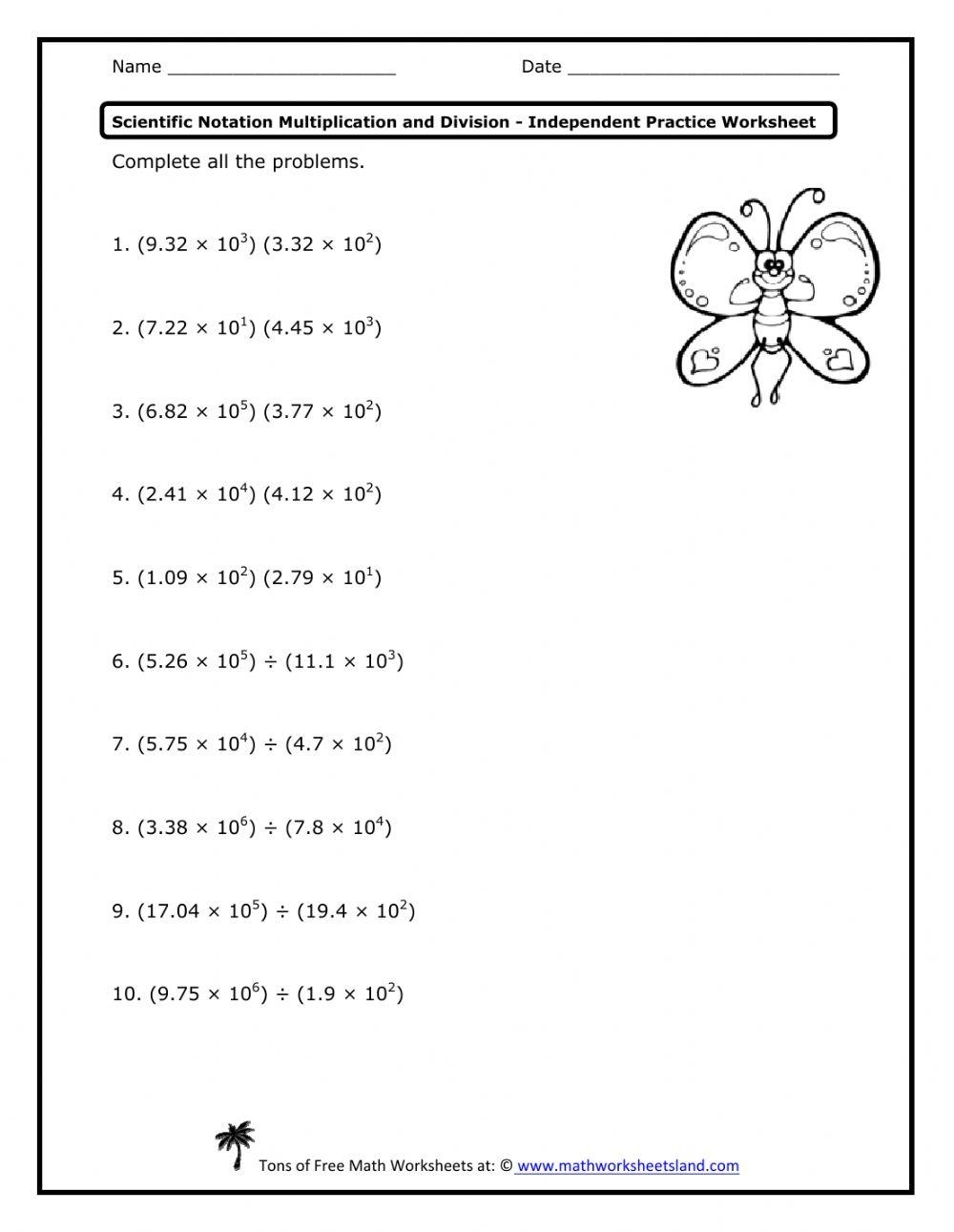 HW Scientific Notation Multiplication And Division 12 04 2020 Worksheets Library