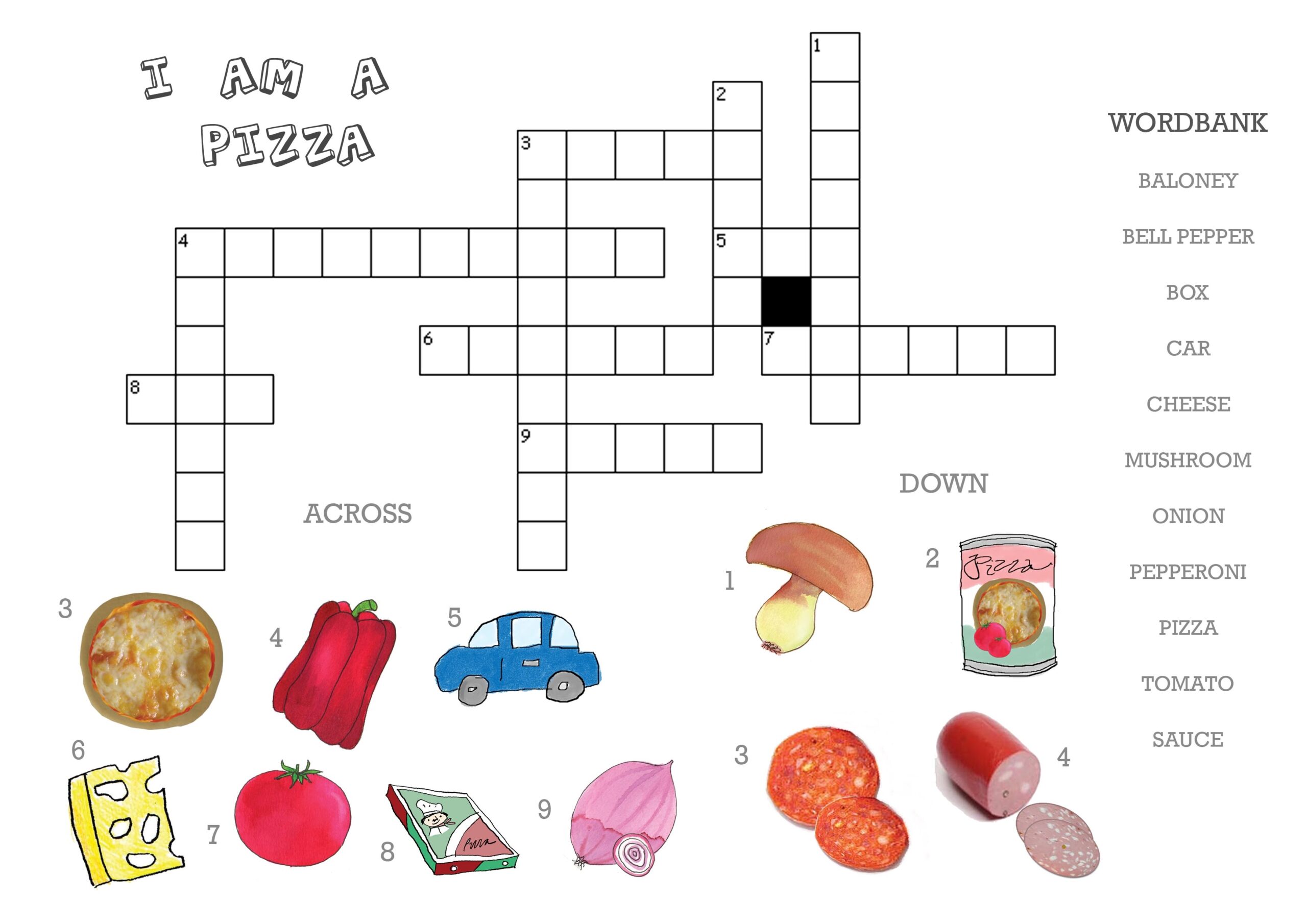 I Am A Pizza Crossword ARTiculation360