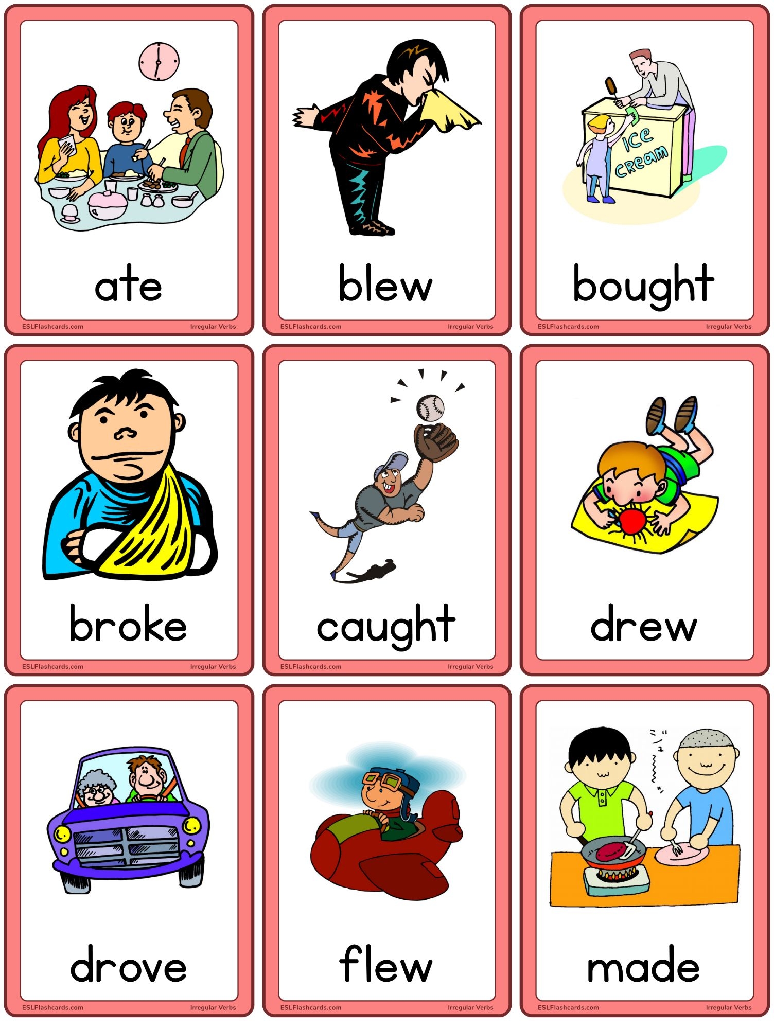 irregular past tense verbs