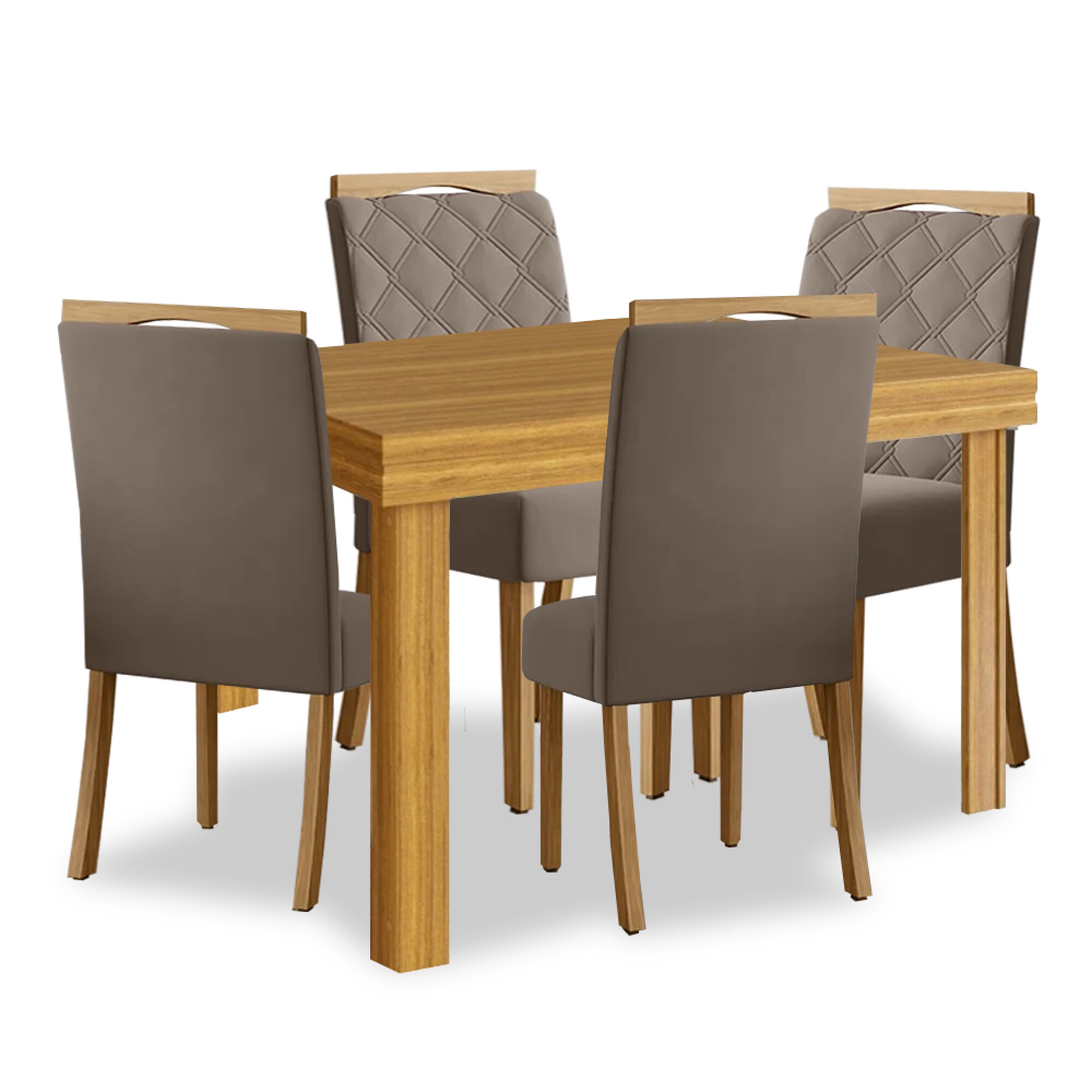 JUEGO DE COMEDOR MESA EN MADERA MACIZA Y 4 SILLAS TAPIZADAS Compra M s