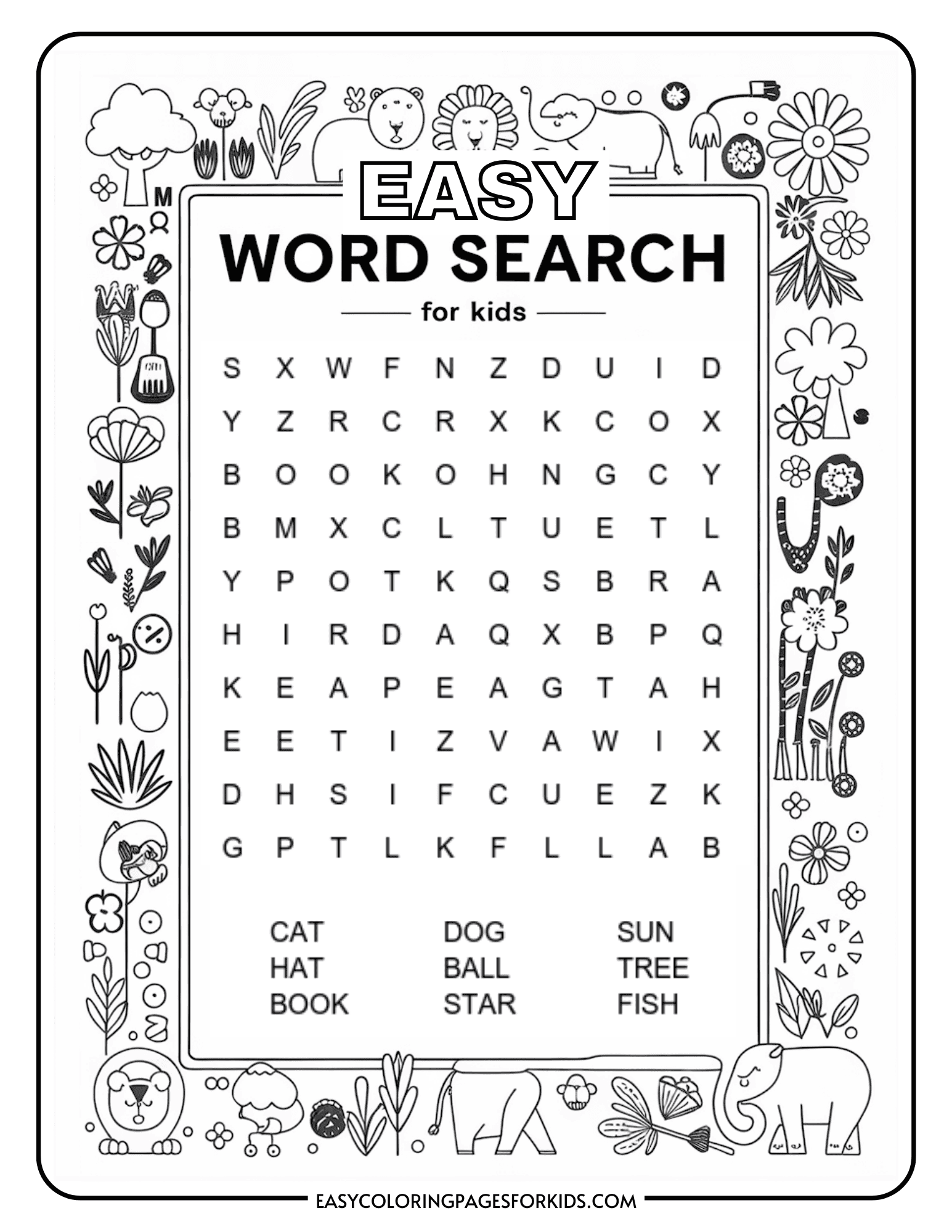 word search printable pdf
