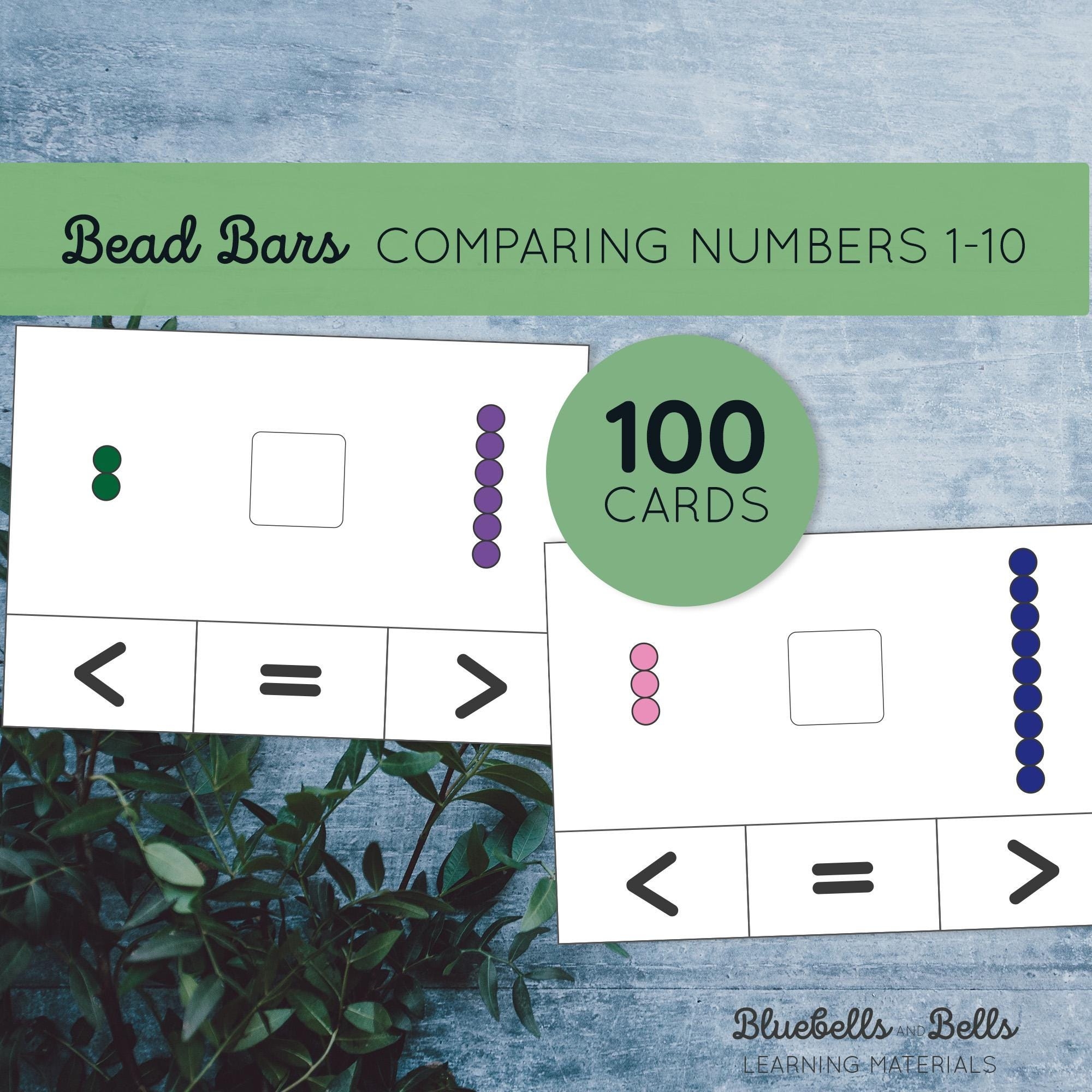 Kindergarten Math Worksheets Comparing Numbers Etsy