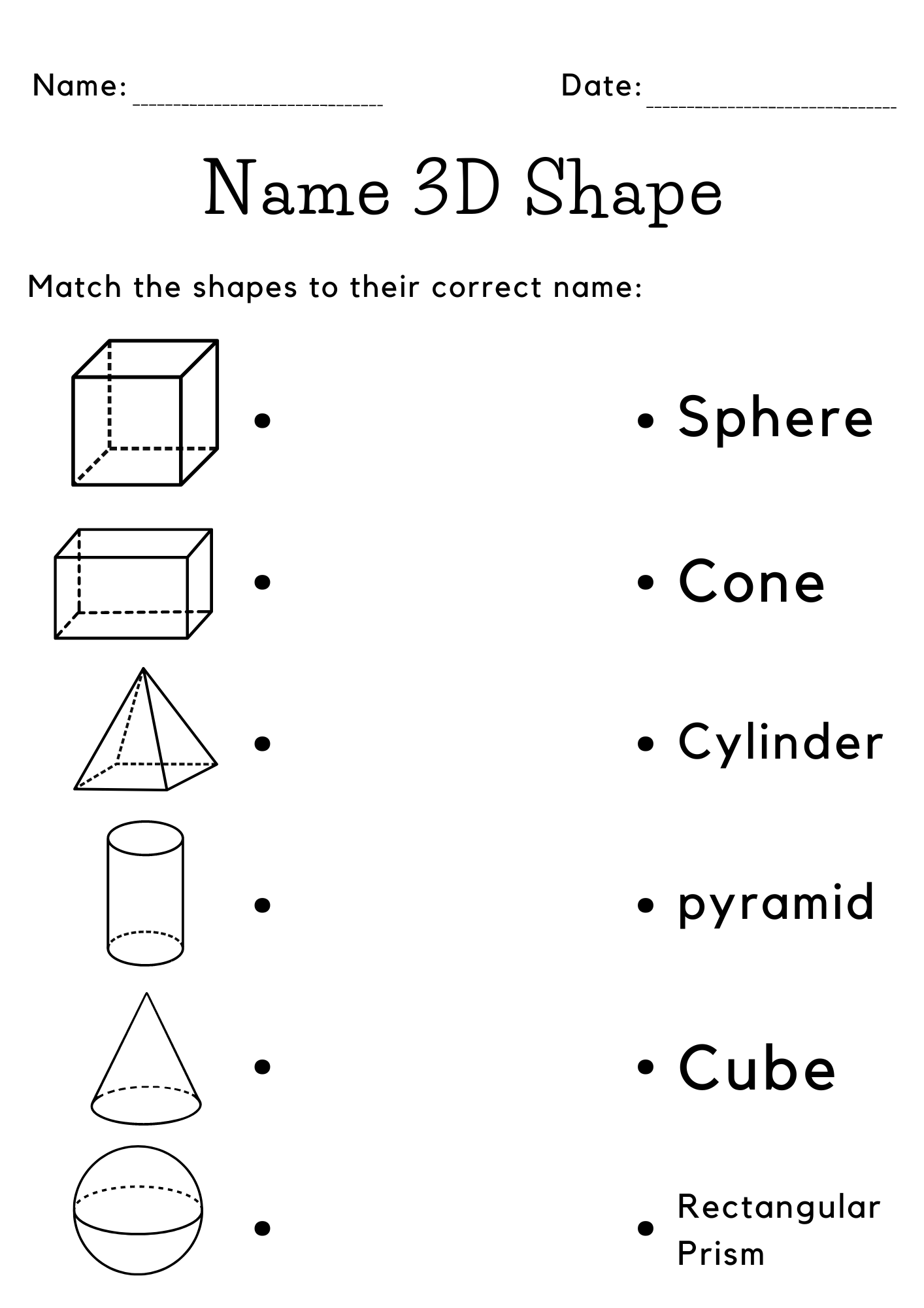 Kindergarten Printable 3d Shapes Naming Worksheet Made By Teachers Kindergarten Printable 3d Shapes Naming Worksheet Made By Teachers