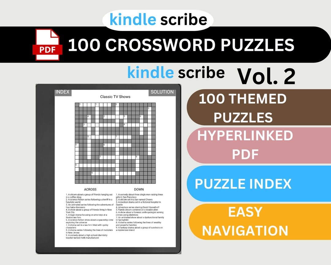 Kindle Scribe Crosswords 100 Themed Puzzles Hyperlinked Ebook digital Download Etsy Kindle Scribe Crosswords 100 Themed Puzzles Hyperlinked Ebook digital Download Etsy