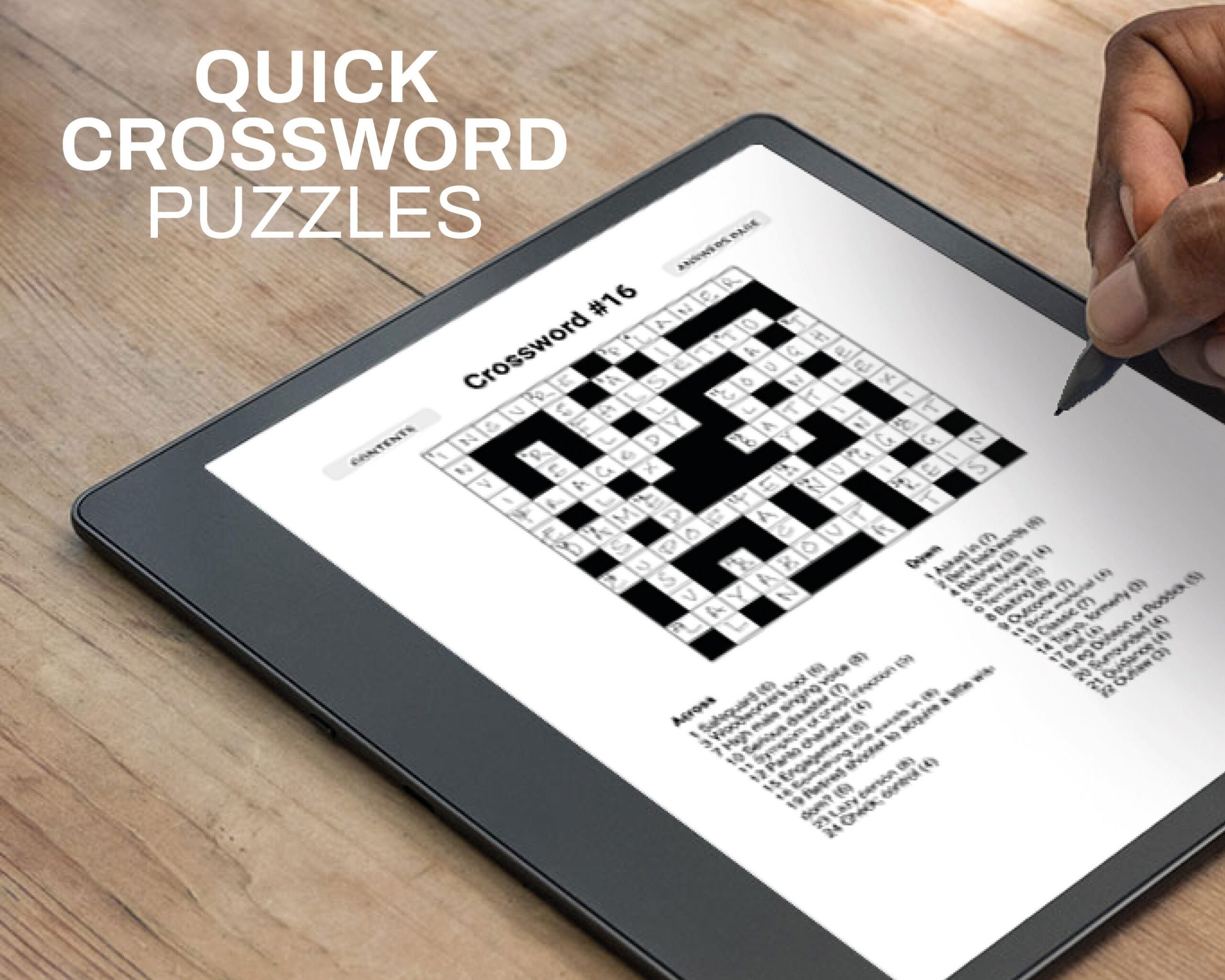 Kindle Scribe Crosswords Volume 1 Games And Puzzles Clickable PDF Template Digital Download With Hyperlinks For E ink Tablet Etsy