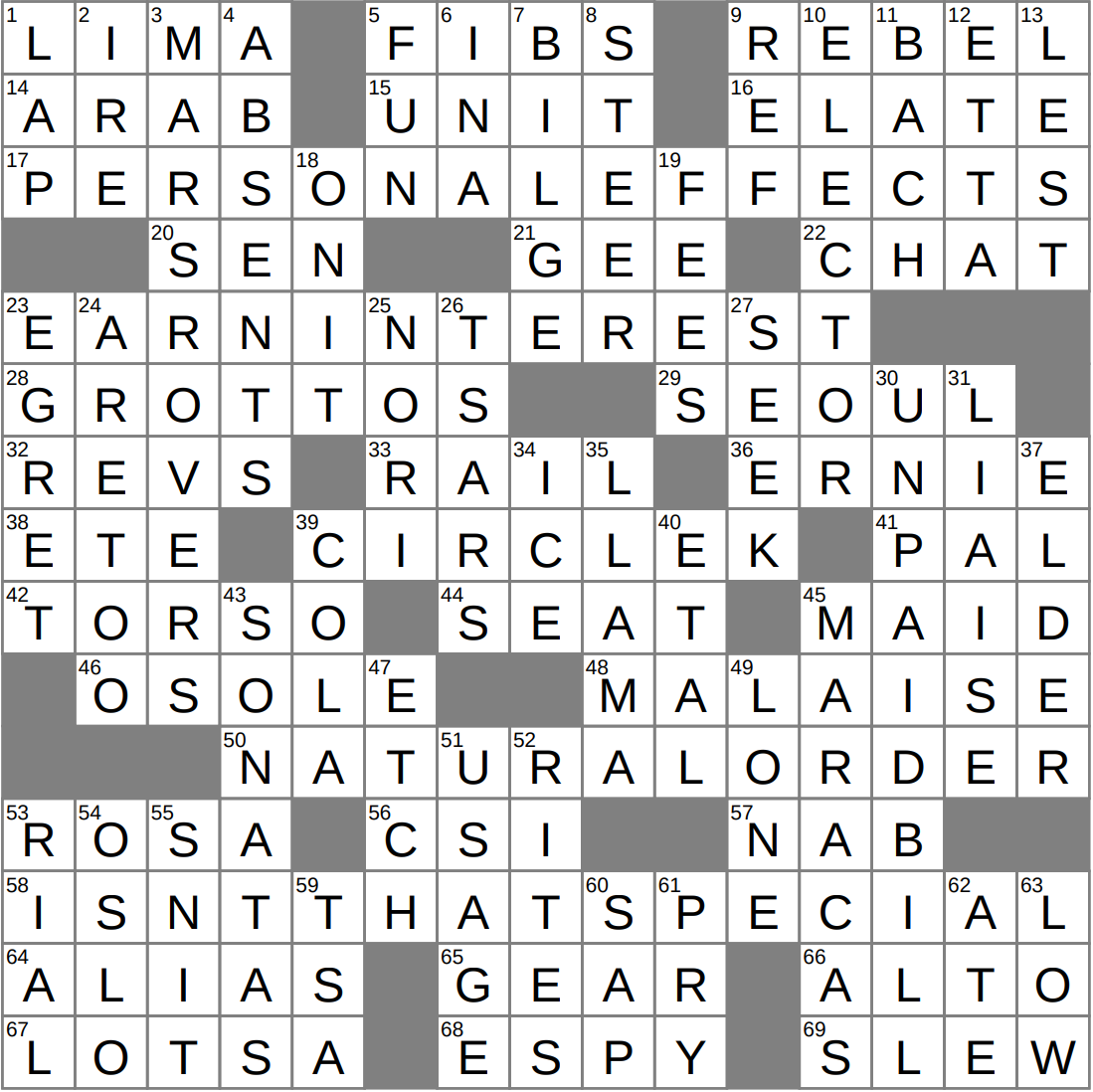 LA Times Crossword 1 Dec 25 Monday LAXCrossword