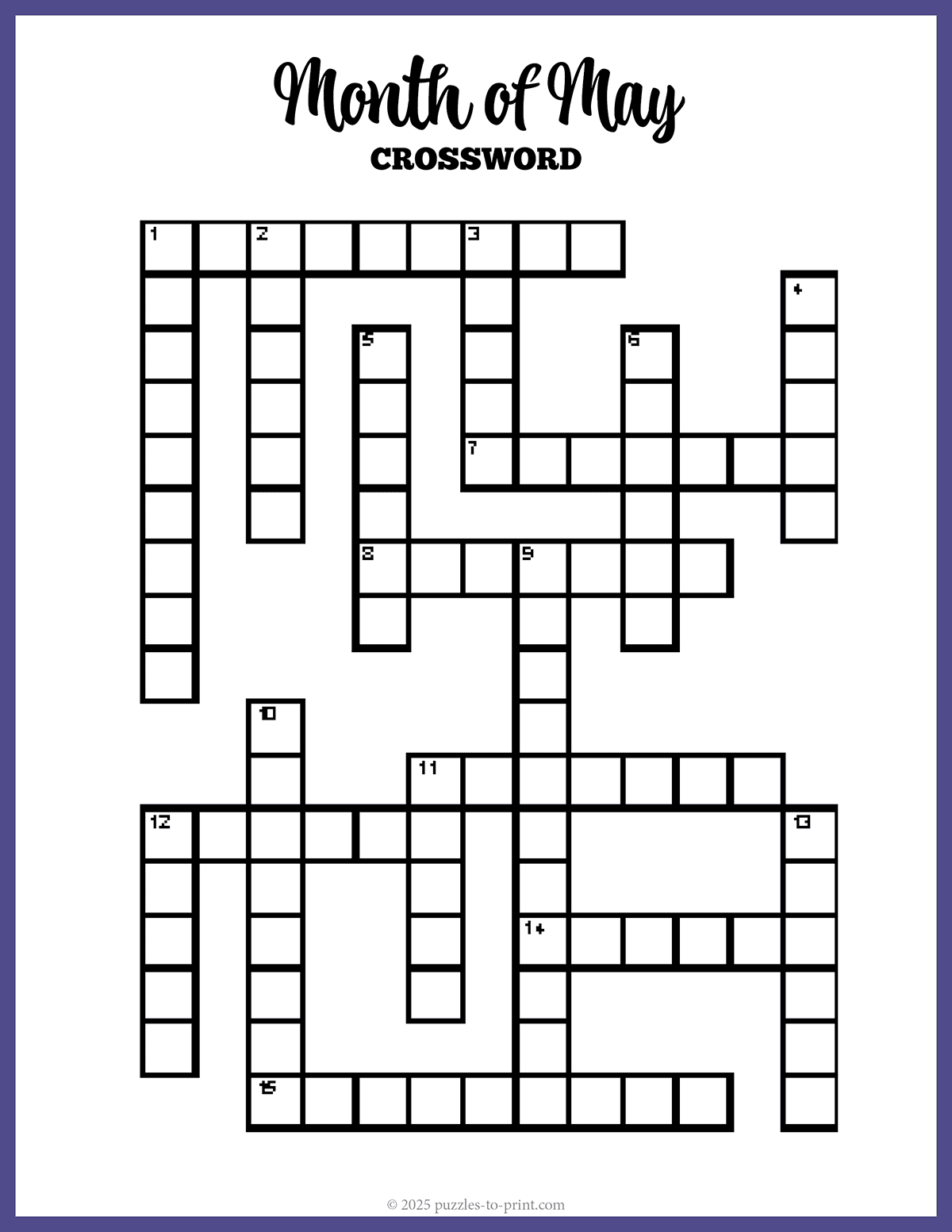 large font crossword puzzles
