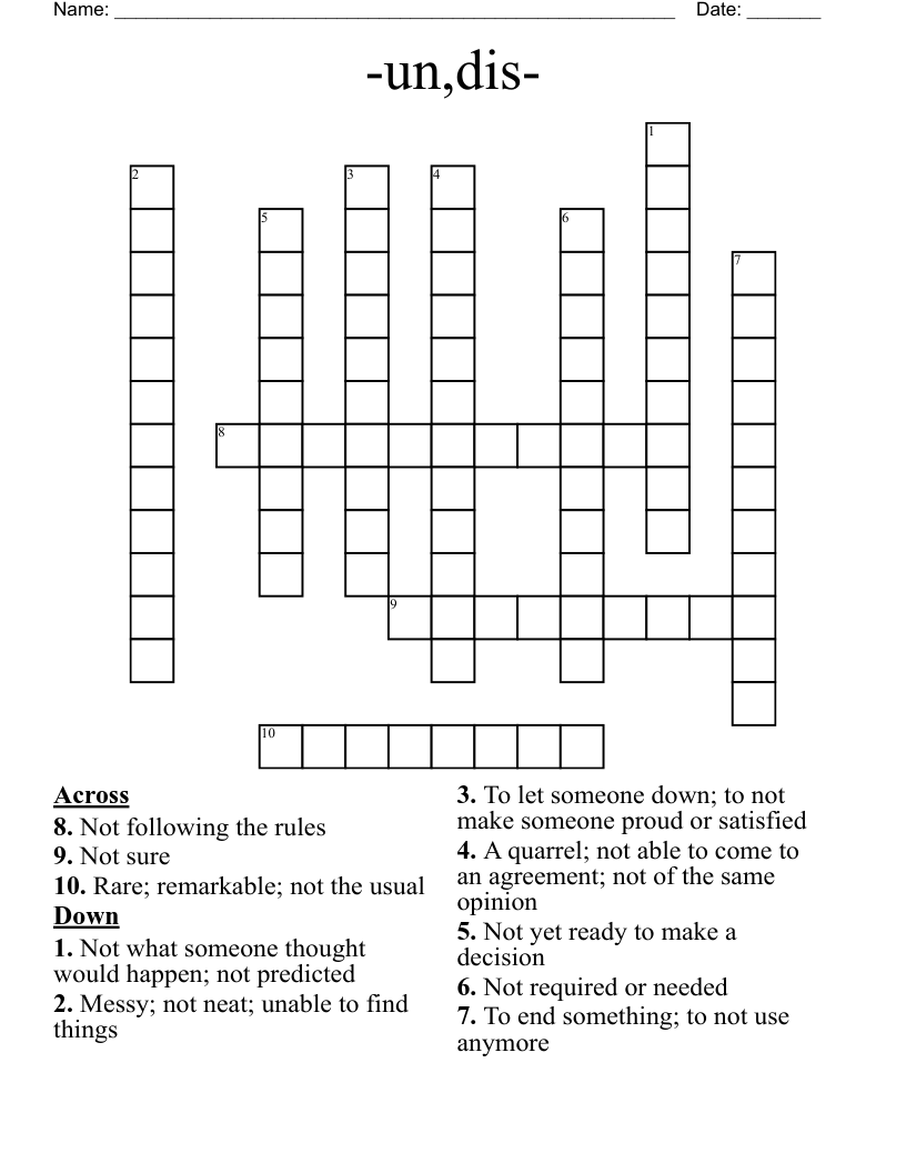 Lesson 13 Crossword WordMint