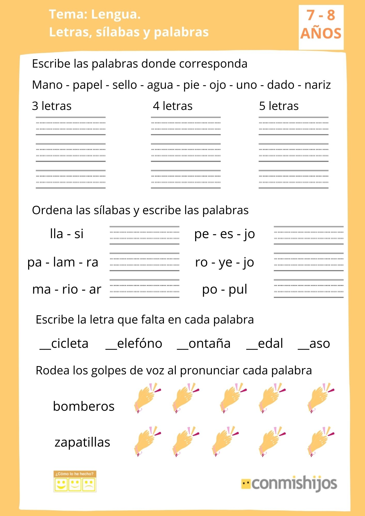 Letras S labas Y Palabras Ficha De Lectoescritura Para 2 De Primaria