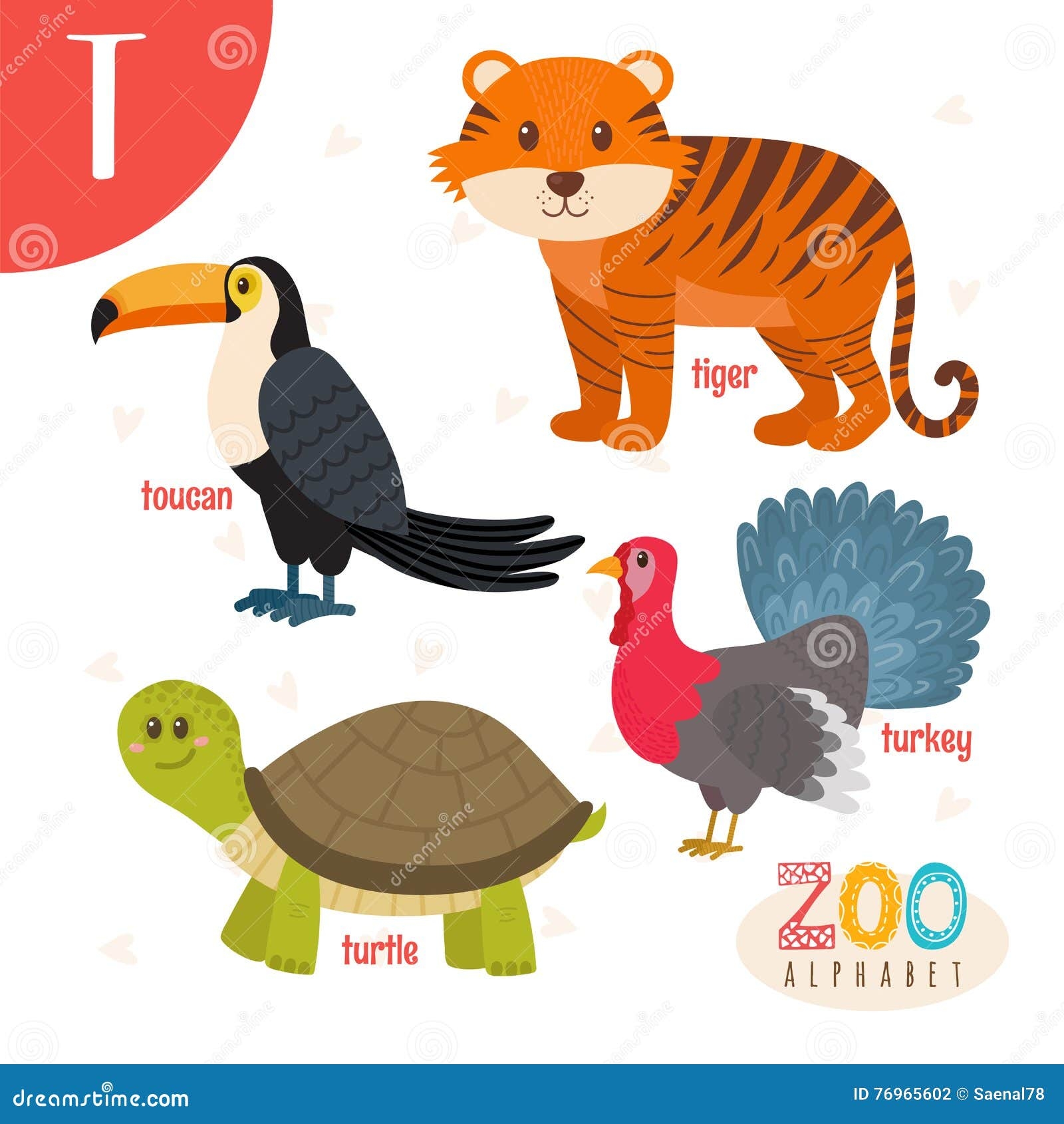 animals with letter t