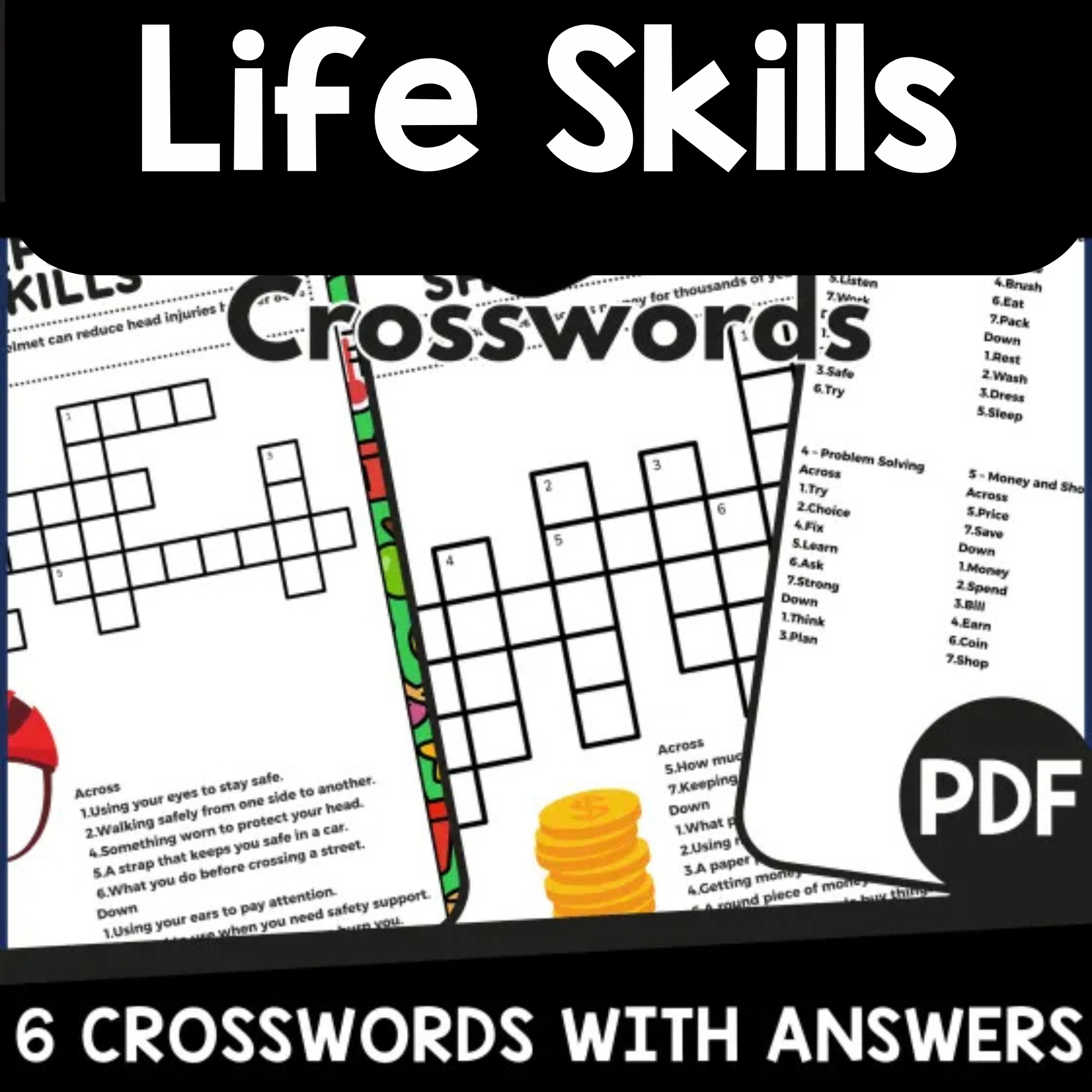 Life Skills Crosswords PDF By Teach Simple