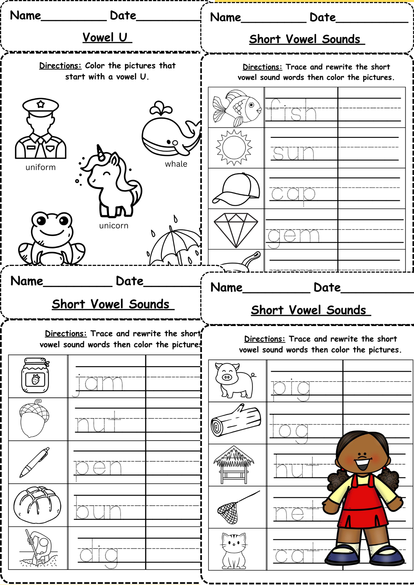 Long And Short Vowels Worksheets 24 Printables 