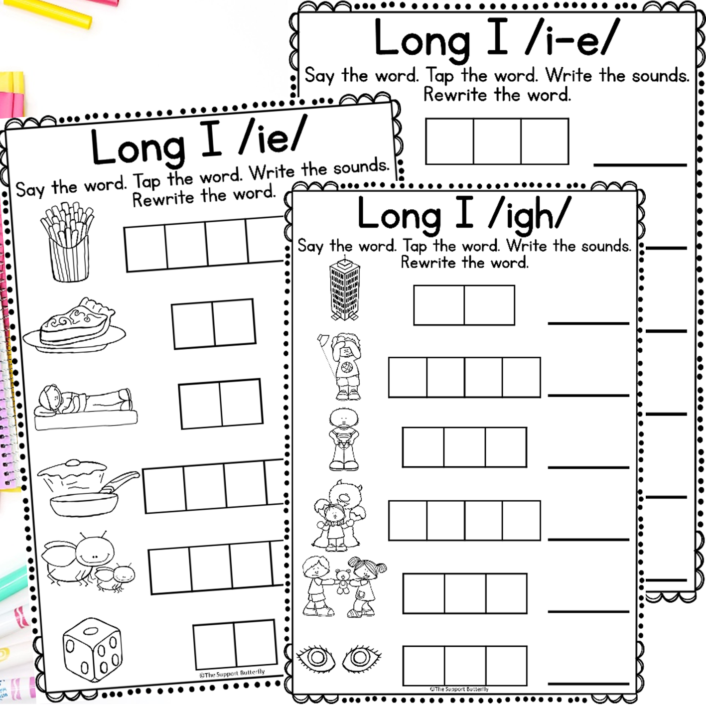 Long I Worksheets And Activities Vowel Teams IE IGH I E Made By Teachers