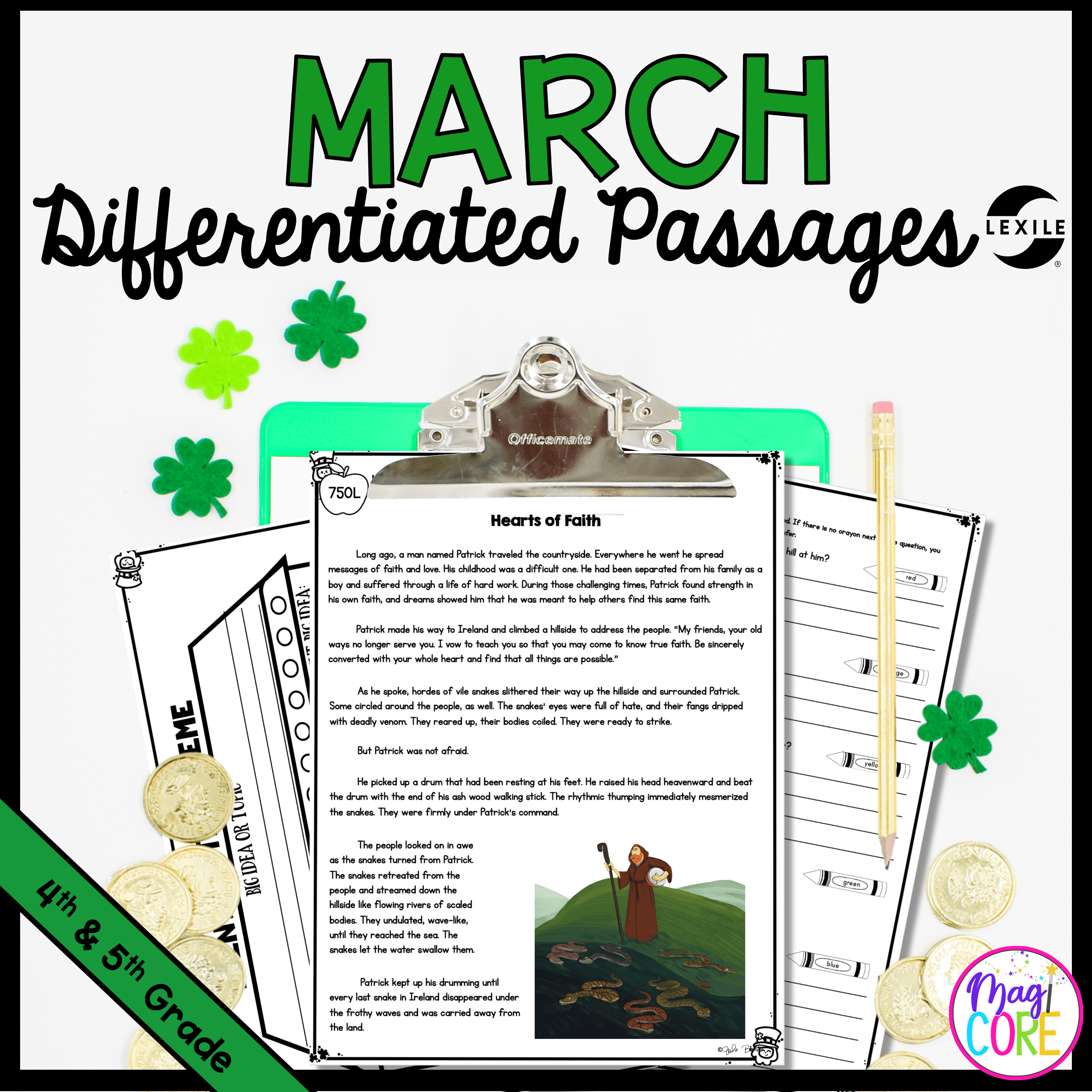 March Differentiated Passages 4th 5th Grade MagiCore March Differentiated Passages 4th 5th Grade MagiCore