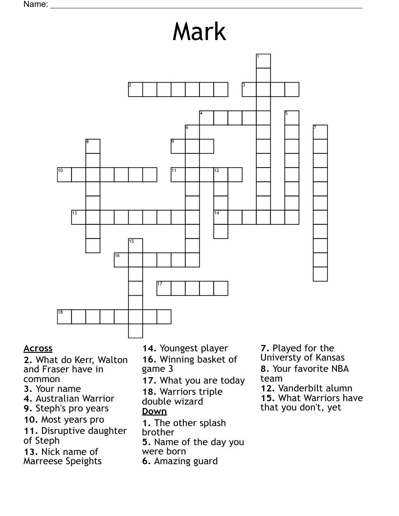 Mark Crossword WordMint